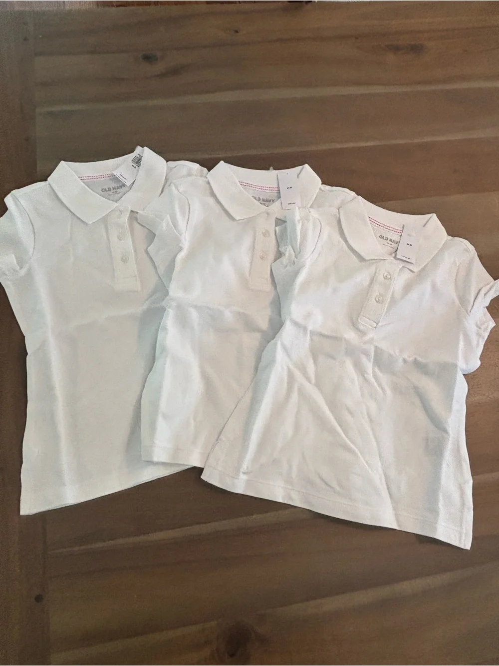 Old Navy White Girls' Short Sleeve Polo Trio NWT